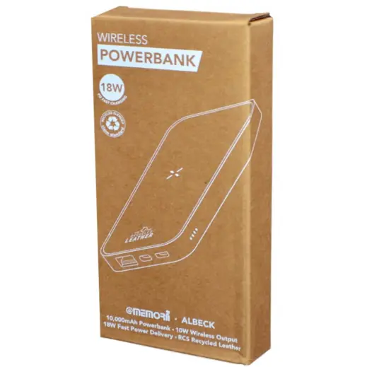 Albesk Recycled Leather 10000mAh PD Powerbank Gift Box